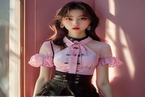 甜美少女黑丝美女写真，粉色系上衣搭配黑丝短裙，自然光线清新明亮