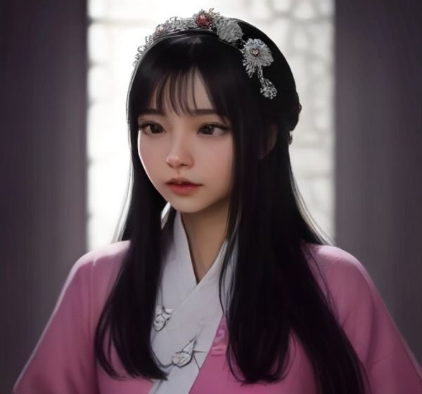 身着黑丝的优雅美女在现代简约室内环境中以侧身姿态展示精致造型，光线柔和、氛围高级